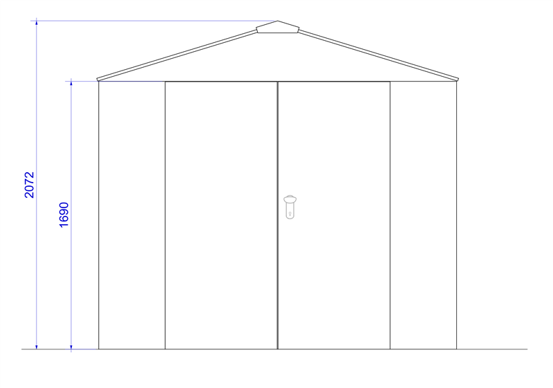 Technical render of a Large Steel Storage Unit